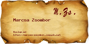 Marcsa Zsombor névjegykártya